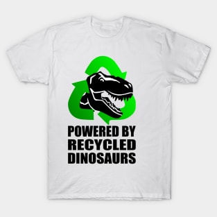 Tyrannosaurus Rex Head - Powered by Recycled Dinosaurs T-Shirt